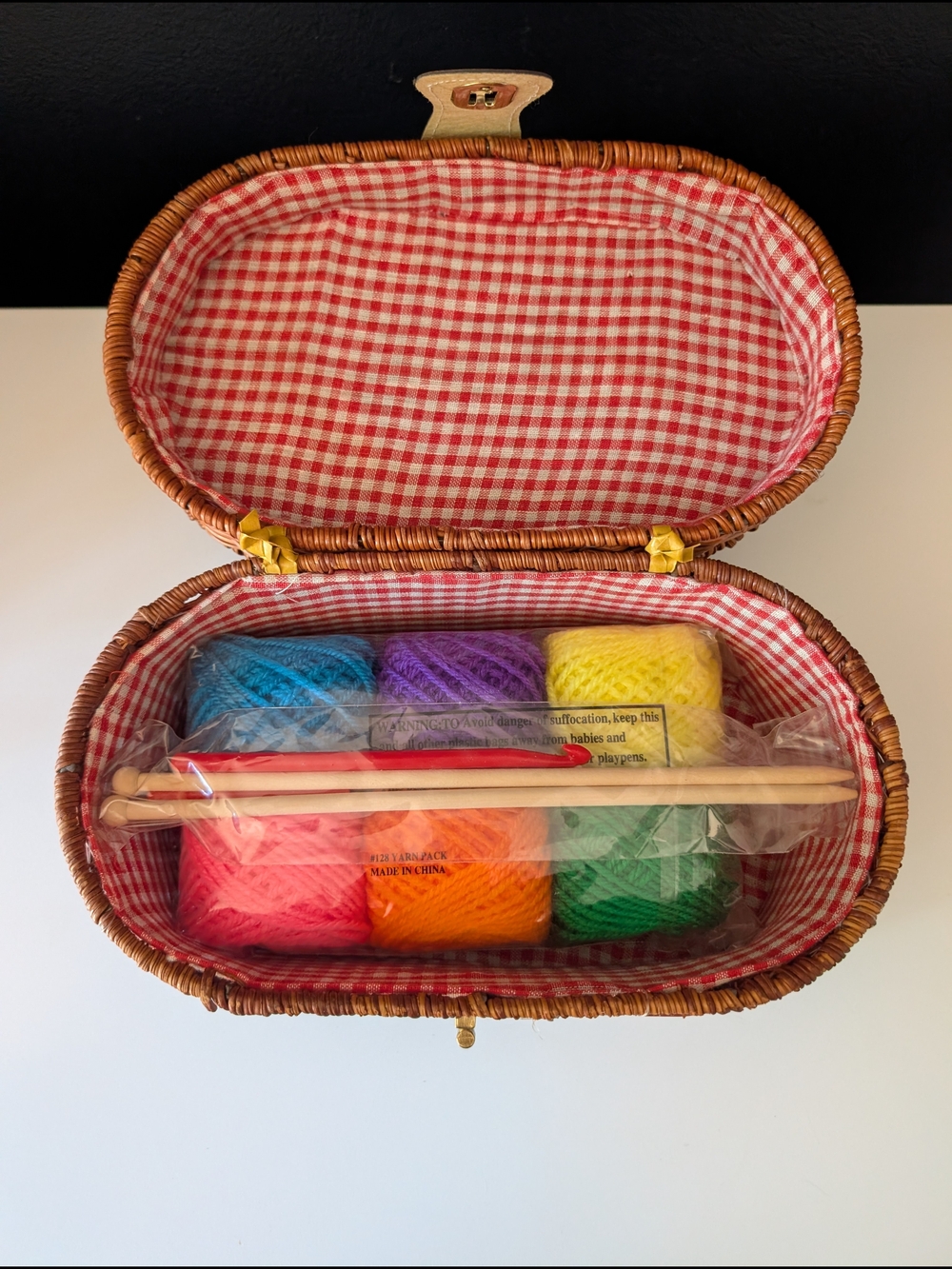 Wicker Vintage Knitting Kit For Beginners - Picture 7 of 8